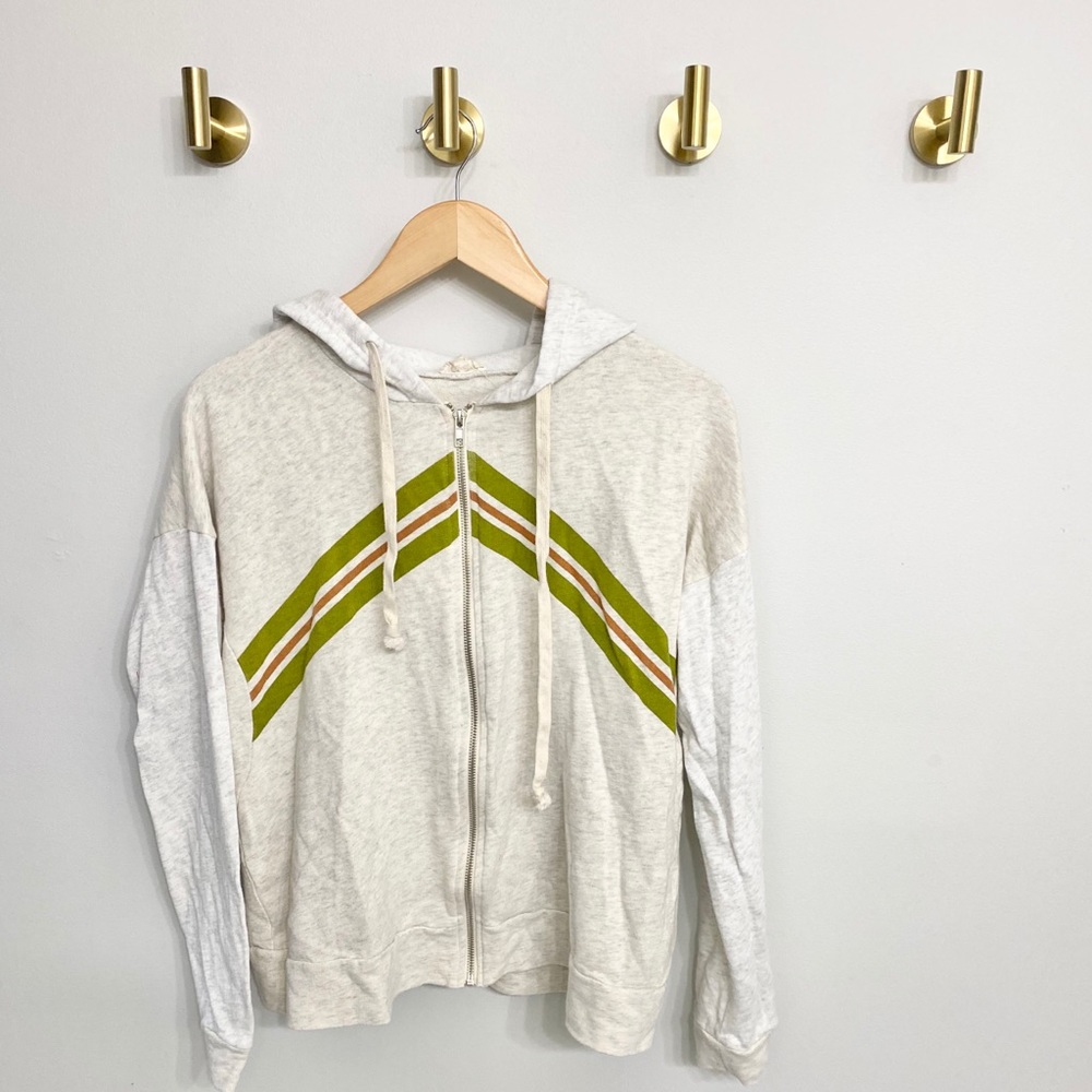 Roolee | Retro Striped Zip Hoodie Sz M